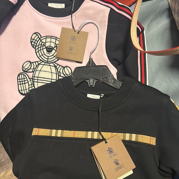 NWT Burberry Black Sweatshirt Nova Check Size 10 - Picture 3 of 3